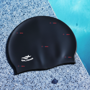 Gorro Gorra Natación Baño Silicona Color Negro 3 Años En Adelante