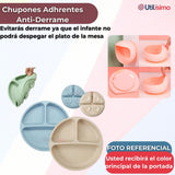 Set De Alimentación Bebé Silicona 5 Piezas De Osito Libre BPA Colores Surtidos