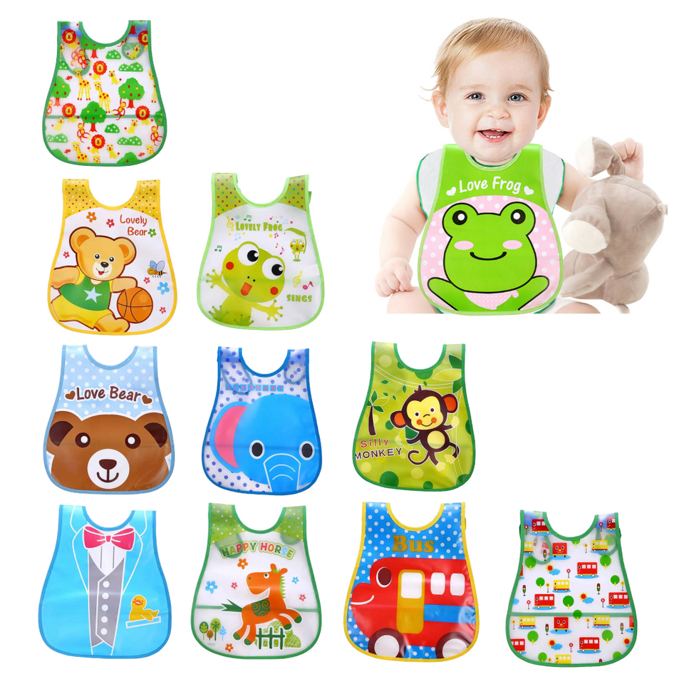 Baberos plasticos top para bebes