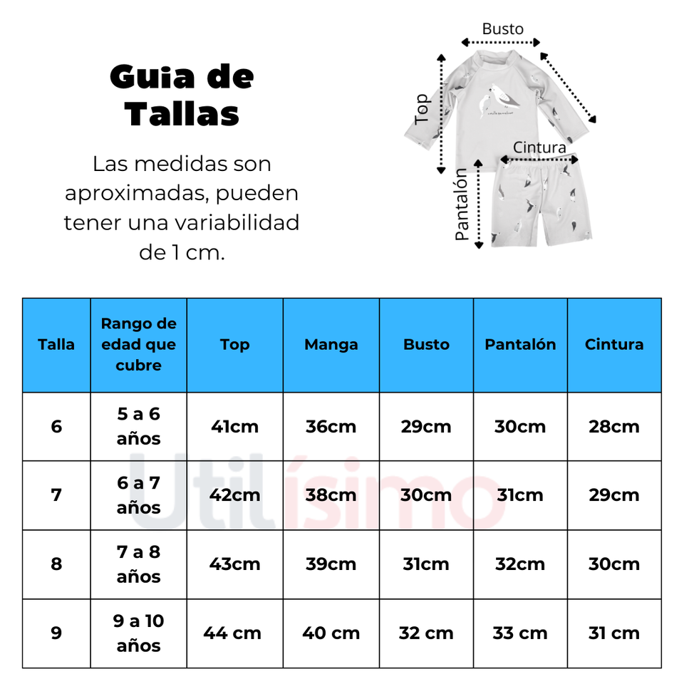 Traje De Baño Manga Larga Niño Jump Kids California Surf