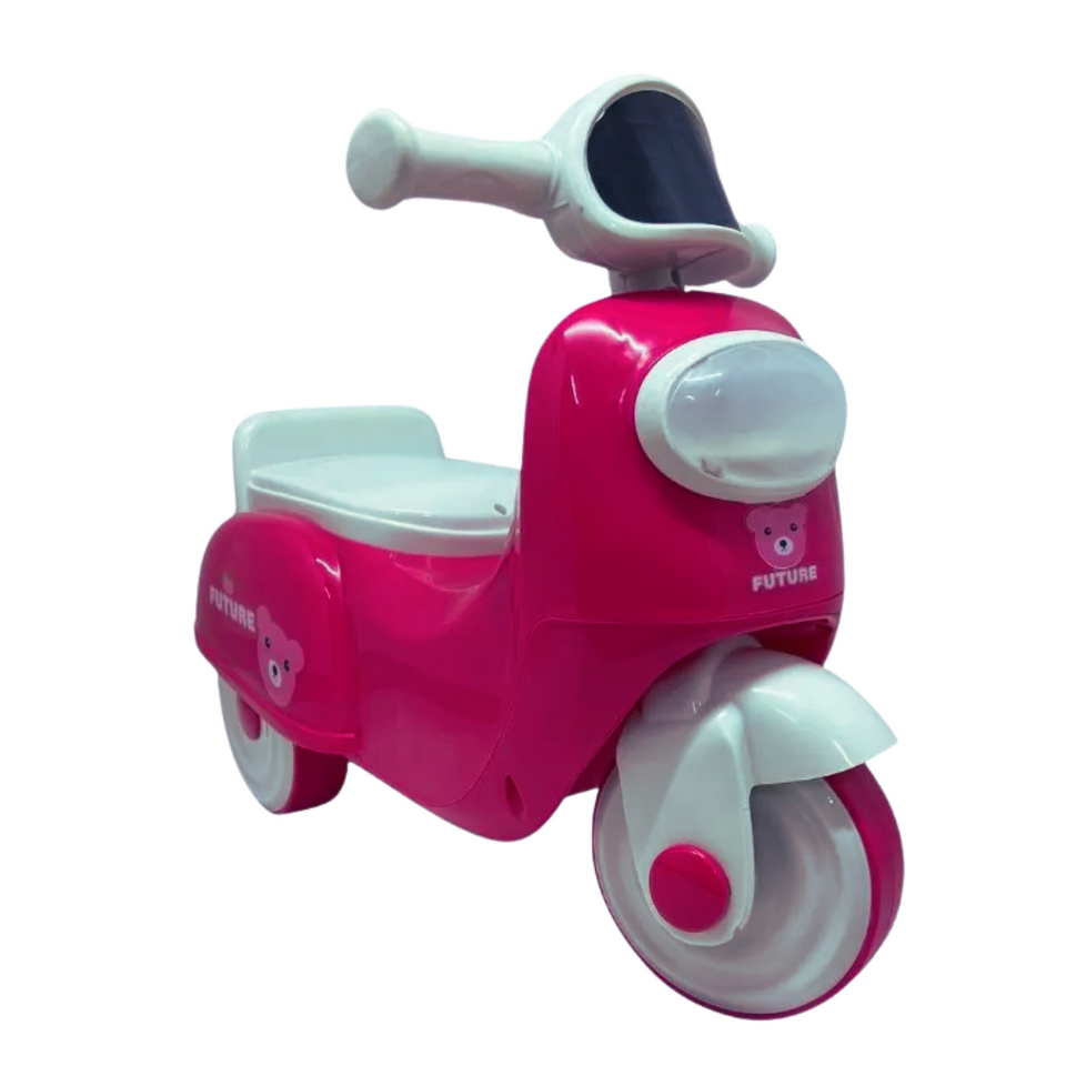 Scooter Moto Infantil con Luz y Sonido Niño Niña Fuscia de 1 a 5 años