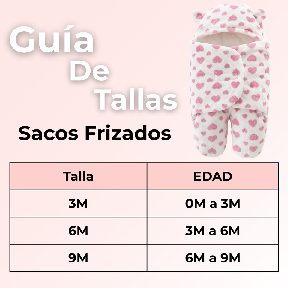 Osito Saco De Bebé Frizado Con Diseños Surtidos 3 a 9 Meses Niña