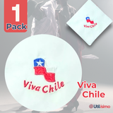 Pañuelo Baile Cueca 36 CM Bordado Viva Chile Baile Fiestas Patrias