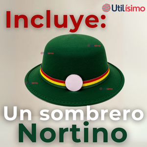 Sombrero Nortino Fiestas Patrias Gorro Niña Baile Danzas Verde