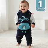 Conjunto 2 Piezas Polerón y Buzo 100% Algodón Tedmimak Bebé Niño Brooklyn