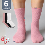 Pack 6 Pares Calcetines Diabéticos Mujer Algodón Suave Colores Surtidos Protección