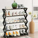 Zapatero Organizador 5 Niveles Desmontable Resistente 65x42x20cm Negro