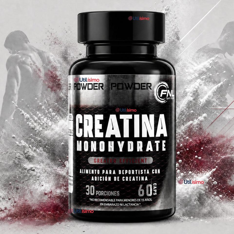 Creatina Monohidratada 60 Capsulas FNL 500 Mg Suplemento Deportivo