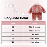 Conjunto Frizado Polar 2 Piezas Niña Rosado