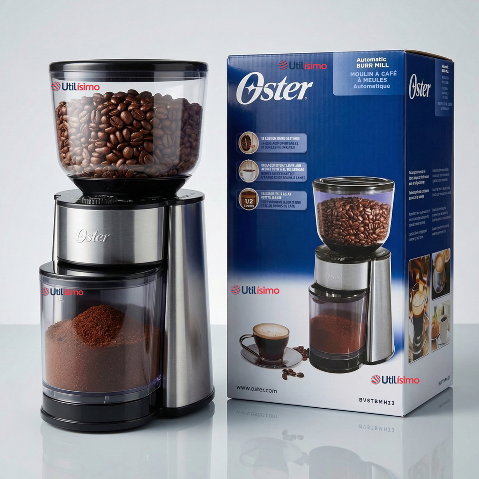 Oster® Molinillo de Café, Accesorio, Con 18 Ajustes De Grosor, Incluye Accesorios, BVSTBMH23