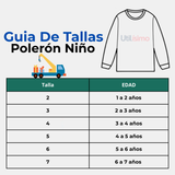 Polerón Algodón Cuello Redondo Niño Azul Claro Grúa