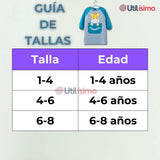 Pack 3 Delantal Infantil Niño Manga Larga Con Bolsillo Colores Surtidos