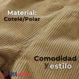 Buzo Cotelé Bebé Niño Forrado en Polar Beige Pantalón