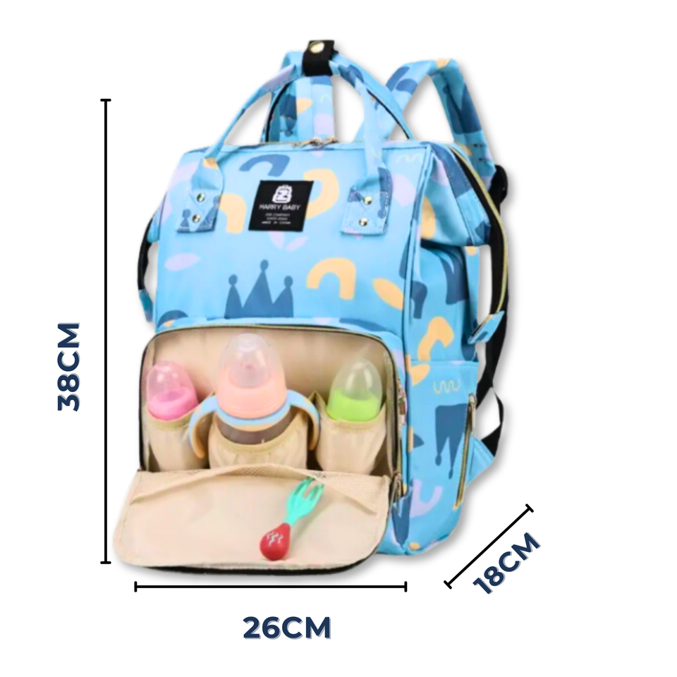 Mochila Maternal Oxford Bolso Pañalera Infantil Diseño Estampado Térmica e Impermeable