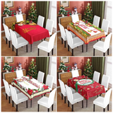 Mantel Navidad Merry Christmas Flores Rojas Poliéster 137x140cm