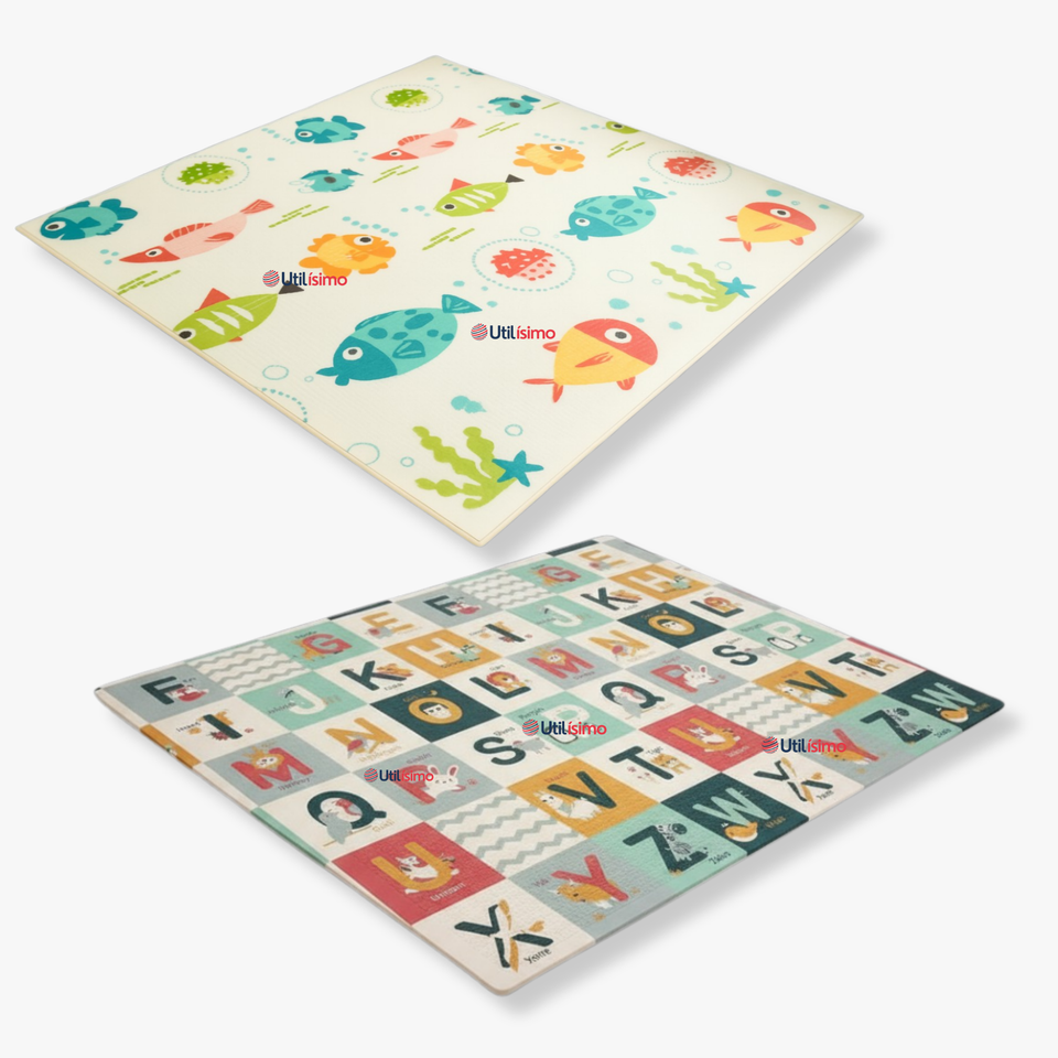 Alfombra Antigolpe Tapete Plegable Reversible para Bebés 200cm Surtido