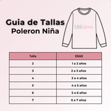 Polerón Cuello Redondo Niña Rosado Mariposa