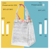Lonchera Térmica Estampada Bolsa de Mano para Picnic Portátil