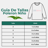 Polerón Cuello Redondo Niño Verde Dinosaurio