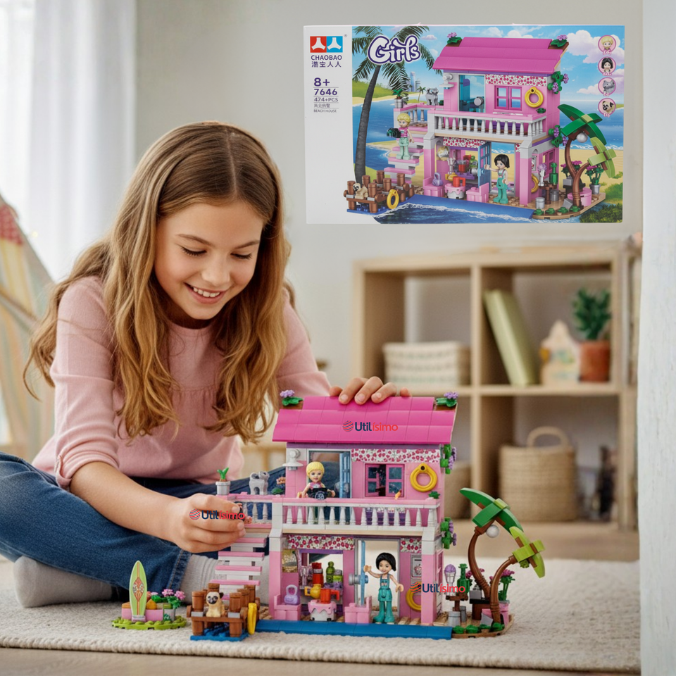Set De Bloques Didácticos Juguete Niña Casa de Muñecas 474 Piezas