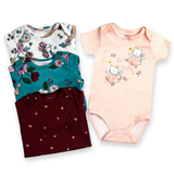 Pack 4 Unidades Extensor Body Bebé +Pack 4 Bodys Algodón Niña Manga Corta Bailarina