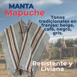 Poncho Manta Mapuche LANA GRUESO 85x55CM Fiestas Patrias