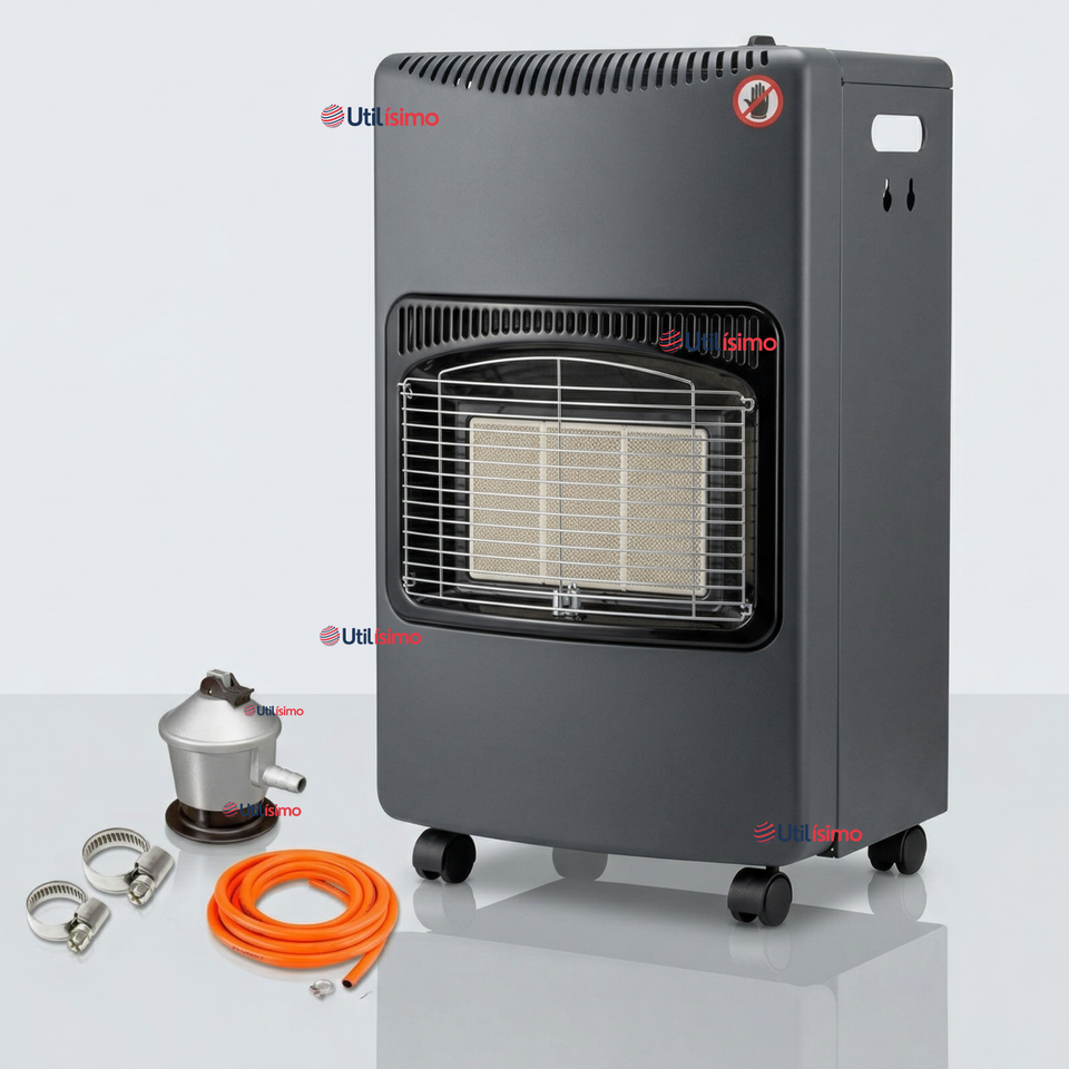 Calefactor A Gas Licuado 5kg A 15kg Plegable Interior Exterior Con Accesorios