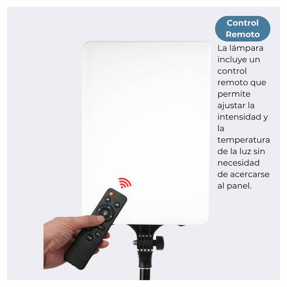 Panel Lámpara LED 5000K Control Remoto Fotografía Vídeo