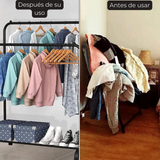 Perchero Organizador de Ropa Tendedero Acero Inoxidable Doble