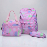 Mochila Escolar Kit Con Estuche y Lonchera 43cm Tela Oxford Niña