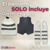 Traje Chilote Gorro Chaleco Fiestas Patrias Niño Chile