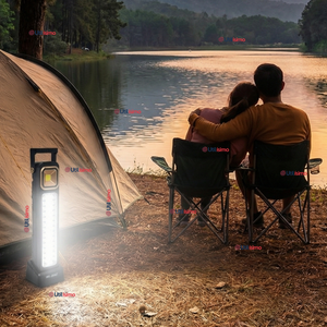Lampara Luz De Emergencia Focos 39 Led Carga Híbrida Solar USB 30W