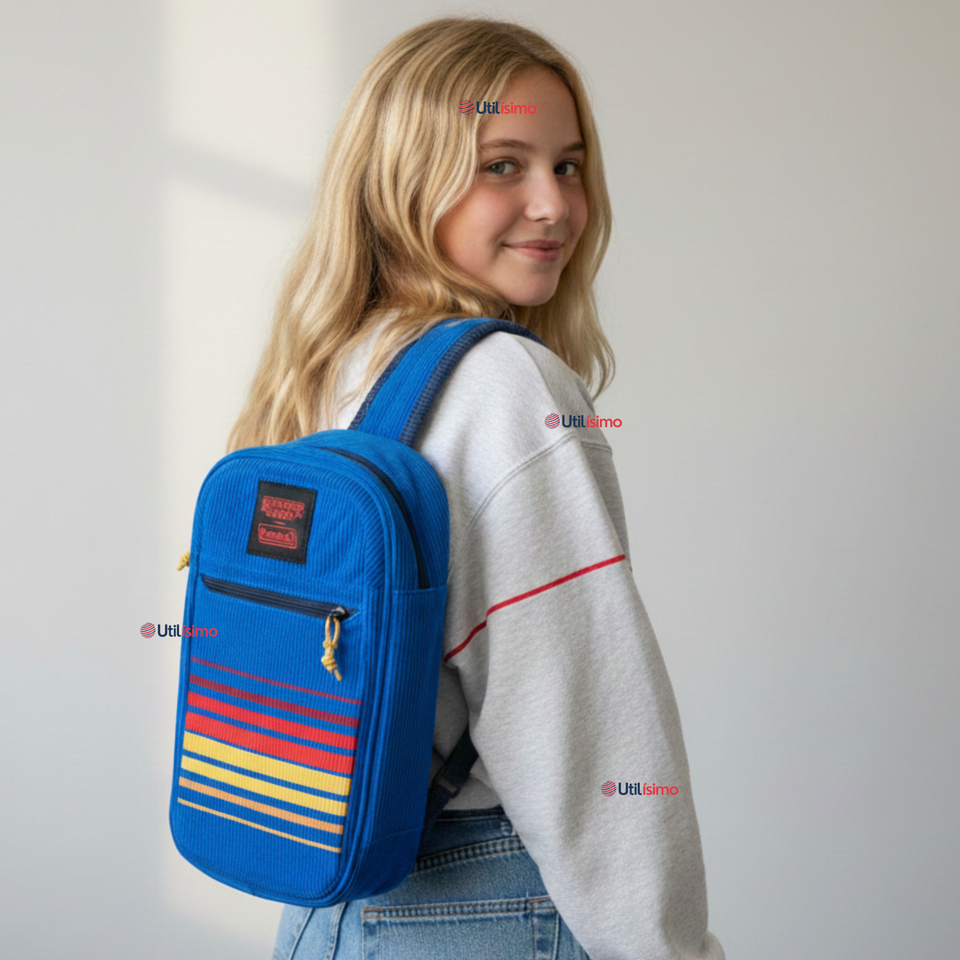 Soft Cooler Coleman Stranger Things™ 6 Latas Azul Bolso Mochila