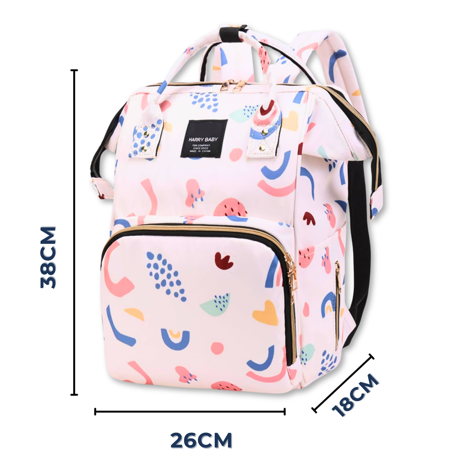 Mochila Maternal Oxford Bolso Pañalera Infantil Diseño Estampado Térmica e Impermeable