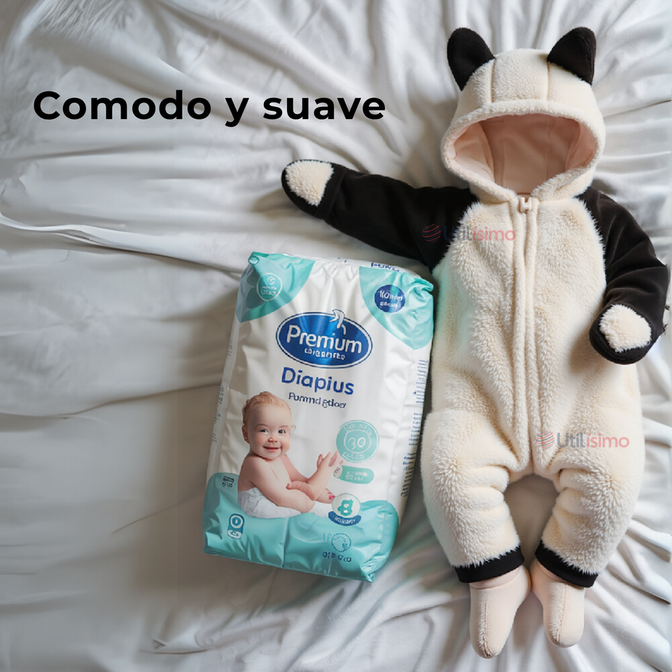 Enterito Osito Polar Con Capucha Blanco y Negro Bebé