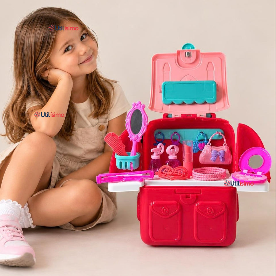 Mochila 2 En 1 Set De Belleza Juguete Infantil Niña