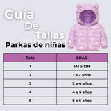 Parka Térmica Con Capucha Y Orejitas Estampado Conejito Niña