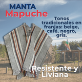Poncho Manta Mapuche LANA GRUESO 60x35CM MAPUCHE Fiestas Patrias