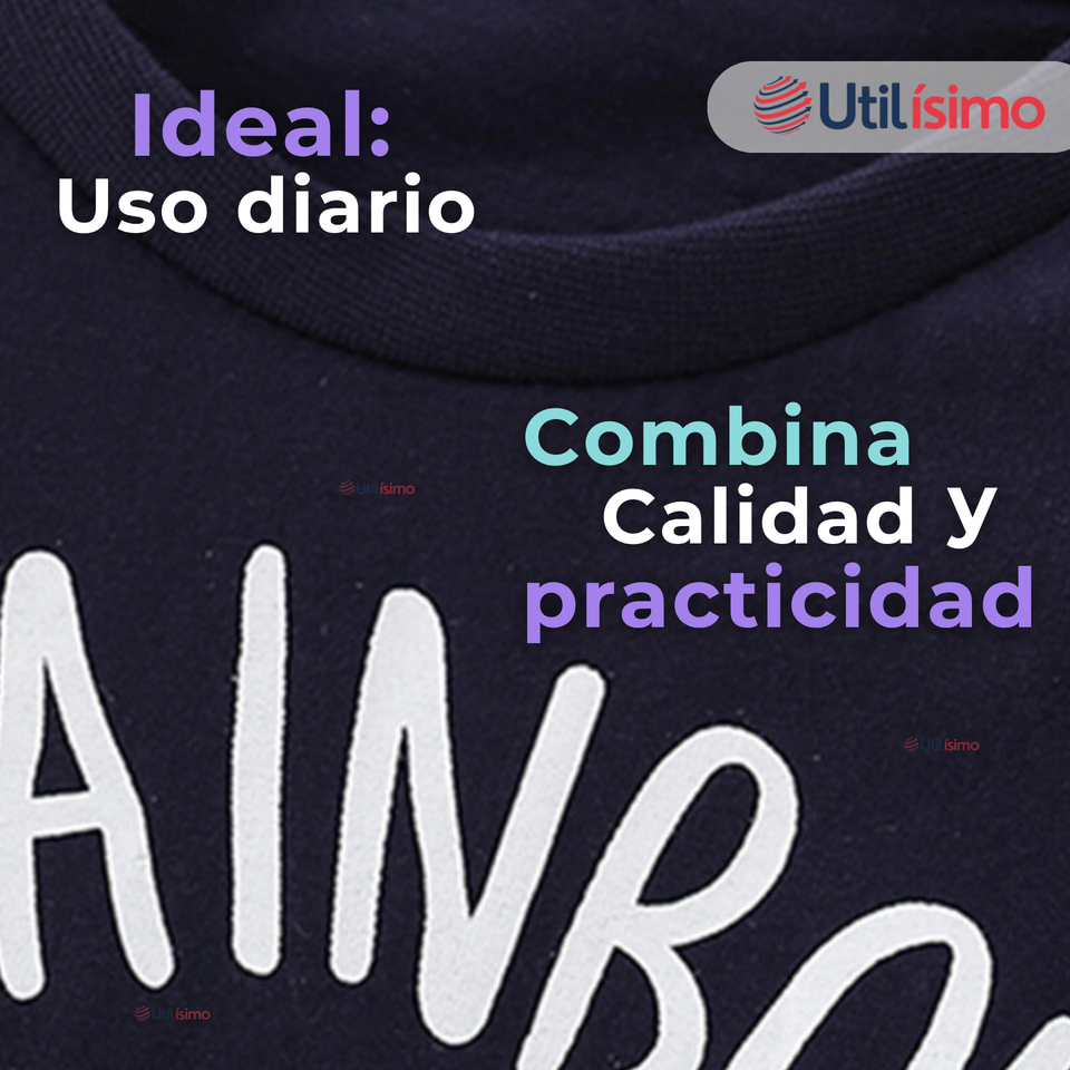 Polera Manga Larga Niña 100% Algodón Unicornios  Negro Camiseta