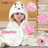 Toalla de Bebé Con Capucha Animales Surtido Niña