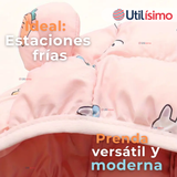 Parka Térmica Con Capucha Y Orejitas Estampado Conejito Niña