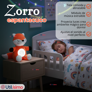 Peluche Zorro Espantacuco Con Luz Y Sonido Para Bebé Niño Niña