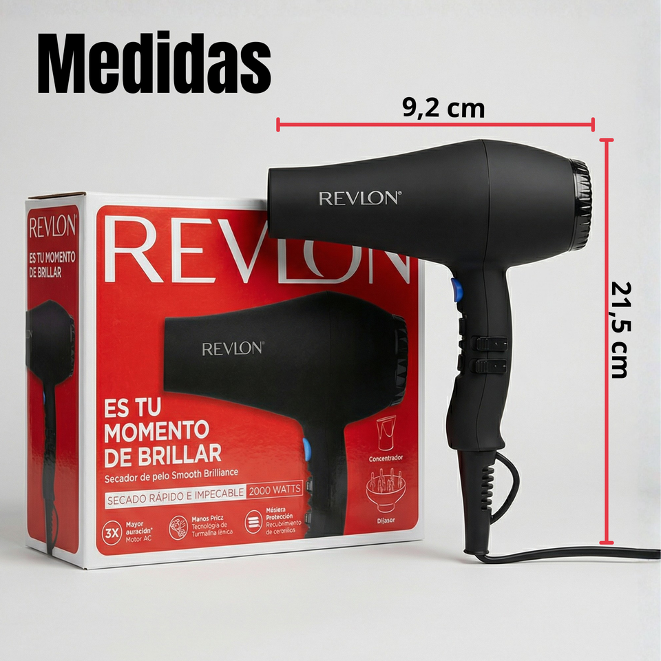 Secador De Cabello Revlon Smooth Brilliance 1875W Negro