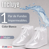 Fundas Cubre Calzado Impermeables Aislante Lluvia Blanco Mujer 1 Par