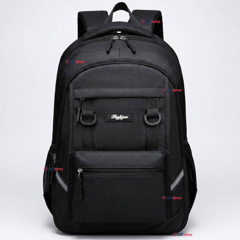 Mochila Ejecutiva Notebook Escolar Impermeable Resistente Viaje Cabina 44cm Negro 20L