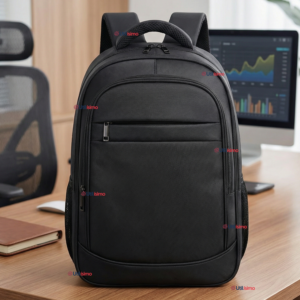 Mochila Multifuncional Ejecutiva Escolar Viaje Cabina Notebook Impermeable Resistente 48cm Negro 25L