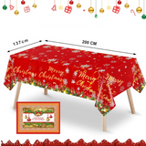 Mantel Navidad Merry Christmas Dorado Poliéster 137x200 cm