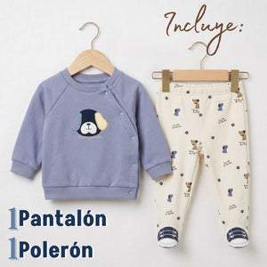 Conjunto Buzo Polerón 2 Piezas Bebé Niño Tedmimak Cute Dog