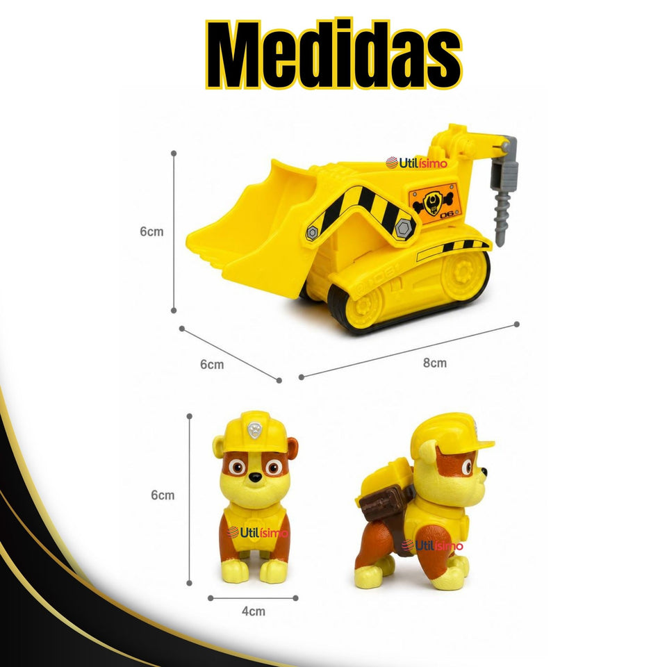 Paw Patrol Bulldozer de Rubble Excavadora Juguete Niños