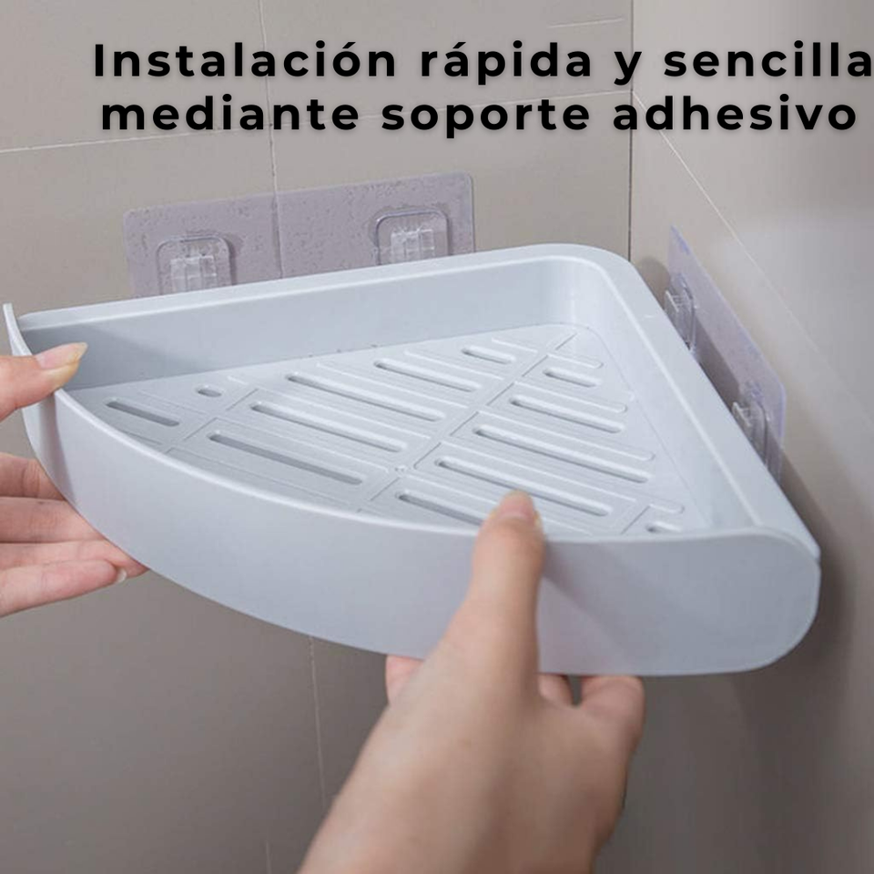 Esquinero De Baño Organizador Con Soporte Adhesivo